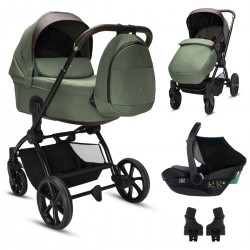 Noordi Sole V3 3 in 1 Travel Carrier i-Size Travel System, Woodland Green