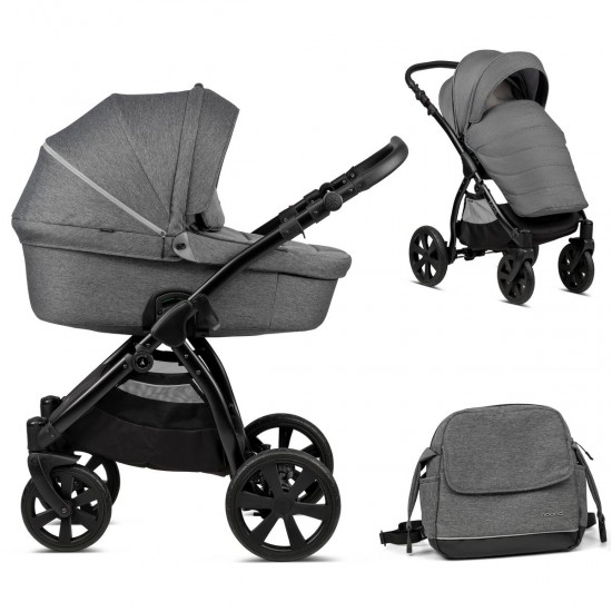 Noordi Fjordi 2 in 1 Pram, Dark Grey