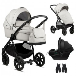 Noordi Fjordi Leather 3 in 1 Travel System, Cloud