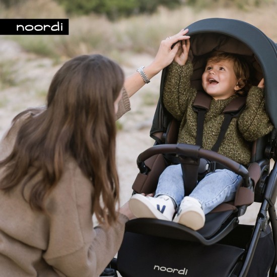 Noordi Luno All Trails 2 in 1 Pram, Forest Green