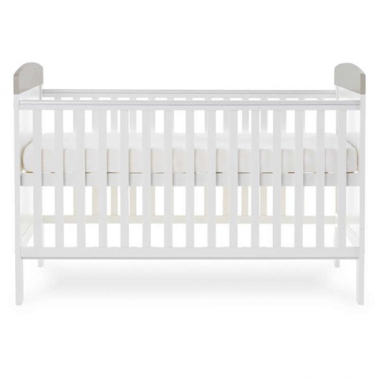 Obaby Grace Inspire Cot Bed & Underdrawer, Hello World Koala Grey