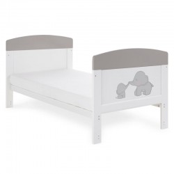 Obaby Grace Inspire Cot Bed, Me & Mini Me Elephants Grey