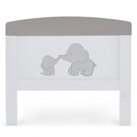 Obaby Grace Inspire Cot Bed, Me & Mini Me Elephants Grey