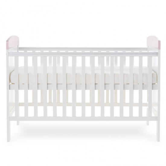 Obaby Grace Inspire Cot Bed, Me & Mini Me Elephants Pink