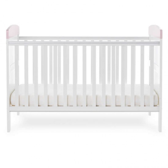 Obaby Grace Inspire Cot Bed & Underdrawer, Me & Mini Me Elephants Pink