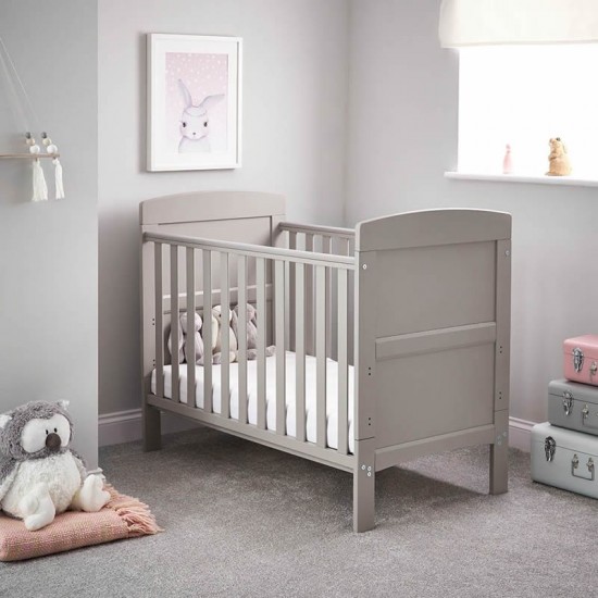 Obaby Grace Mini Cot Bed, Warm Grey