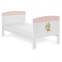 Obaby Grace Inspire Cot Bed, Water Colour Rabbit Pink