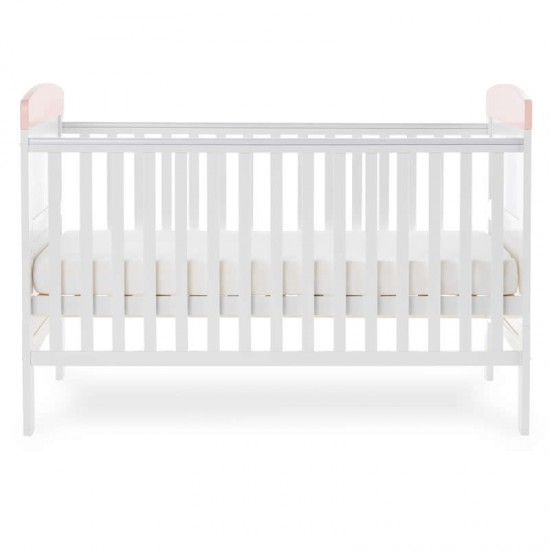 Obaby Grace Inspire Cot Bed, Water Colour Rabbit Pink