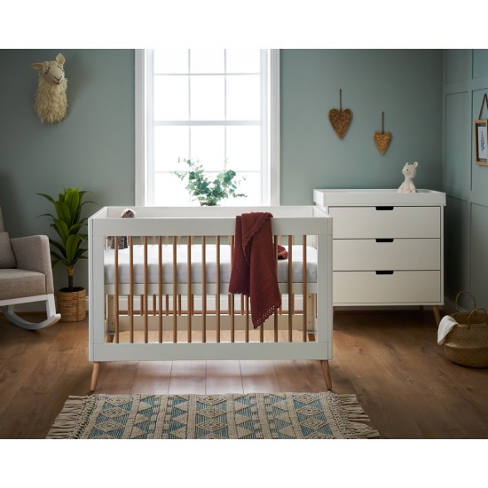 Obaby Maya Mini 3 Piece Room Set, White with Natural