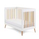 Obaby Maya Mini Cot Bed, White with Natural