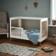 Obaby Maya Mini Cot Bed, White with Natural