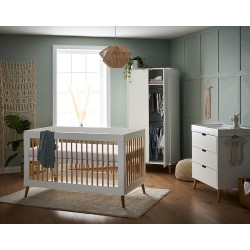 Obaby Maya 3 Piece Room Set, White with Natural