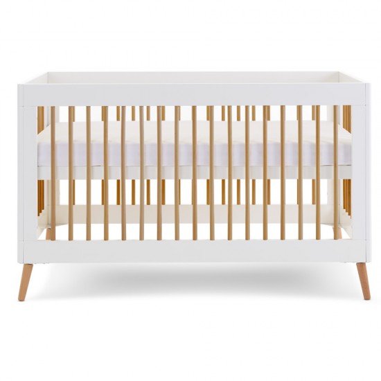 Obaby Maya Cot Bed, White with Natural