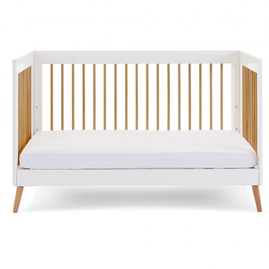 Obaby Maya Cot Bed, White with Natural