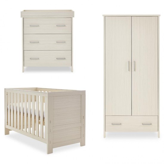 Obaby Nika 3 Piece Room Set, Oatmeal