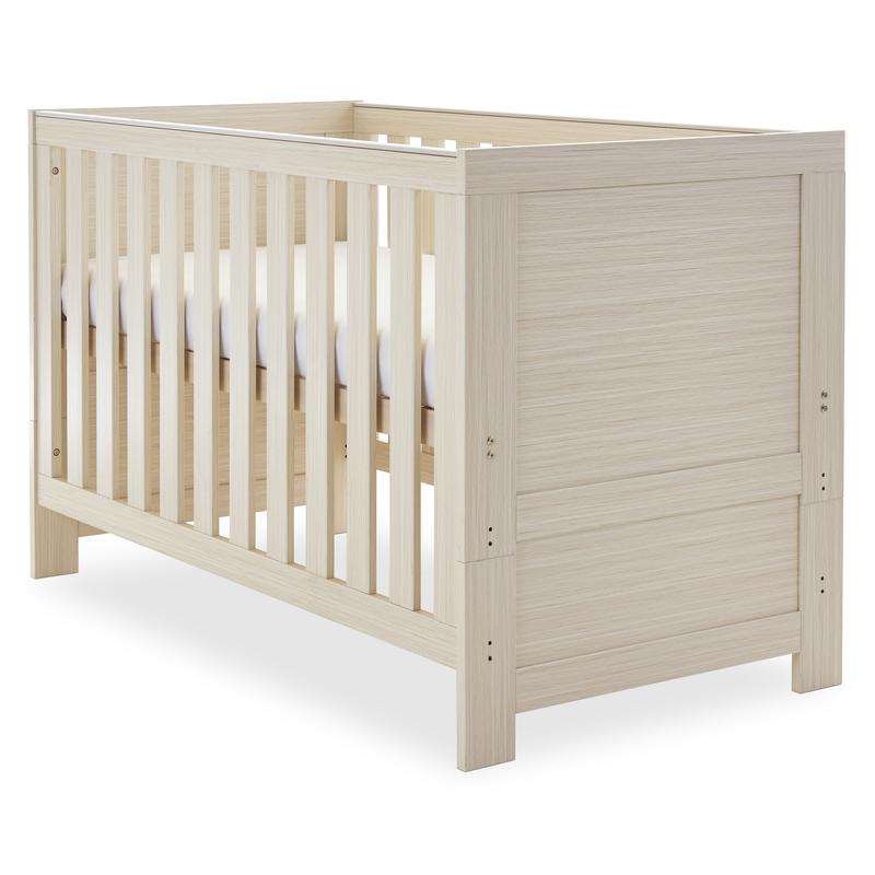 oak effect cot bed