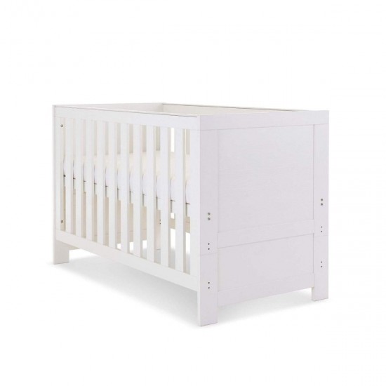 Obaby Nika Cot Bed, White Wash