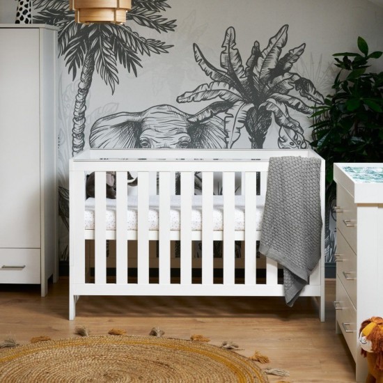 Obaby Nika Cot Bed, White Wash