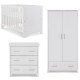 Obaby Nika 3 Piece Room Set, White Wash