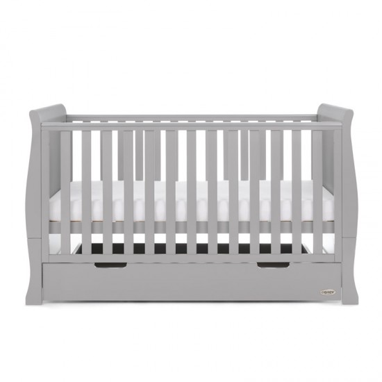 Obaby Stamford Classic Sleigh 5 Piece Room Set, Warm Grey