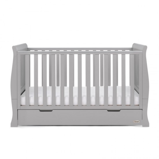 Obaby Stamford Classic Sleigh 5 Piece Room Set, Warm Grey