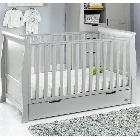 Obaby Stamford Classic Sleigh 7 Piece Room Set, Warm Grey