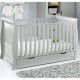 Obaby Stamford Classic Sleigh Cot Bed, Warm Grey
