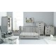 Obaby Stamford Luxe Sleigh 7 Piece Room Set, Warm Grey