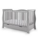 Obaby Stamford Luxe Sleigh Cot Bed, Warm Grey