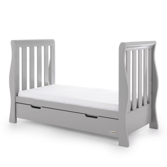 Obaby Stamford Luxe Sleigh 2 Piece Room Set, Warm Grey