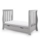 Obaby Stamford Luxe Sleigh Cot Bed, Warm Grey
