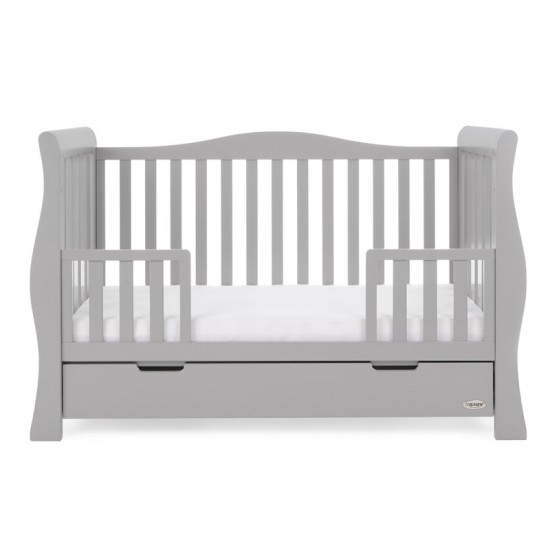 Obaby Stamford Luxe Sleigh 7 Piece Room Set, Warm Grey