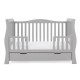 Obaby Stamford Luxe Sleigh 4 Piece Room Set, Warm Grey