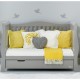 Obaby Stamford Luxe Sleigh Cot Bed, Warm Grey