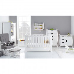 Obaby Stamford Luxe Sleigh 7 Piece Room Set, White