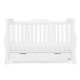 Obaby Stamford Luxe Sleigh Cot Bed, White