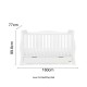 Obaby Stamford Luxe Sleigh 3 Piece Room Set, White