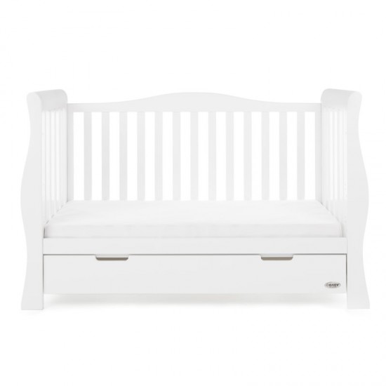 Obaby Stamford Luxe Sleigh 3 Piece Room Set, White