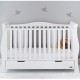 Obaby Stamford Luxe Sleigh Cot Bed, White