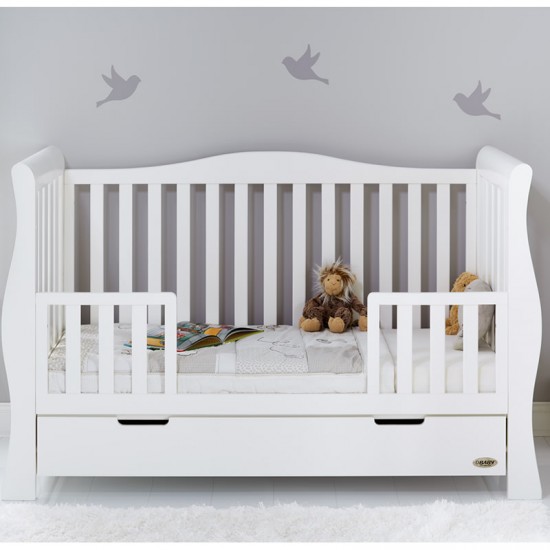 Obaby Stamford Luxe Sleigh 2 Piece Room Set, White