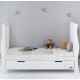 Obaby Stamford Luxe Sleigh Cot Bed, White