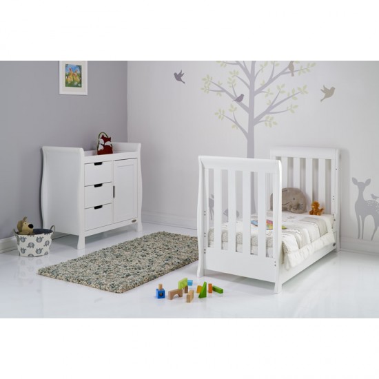 Obaby Stamford Mini Sleigh 2 Piece Room Set, White