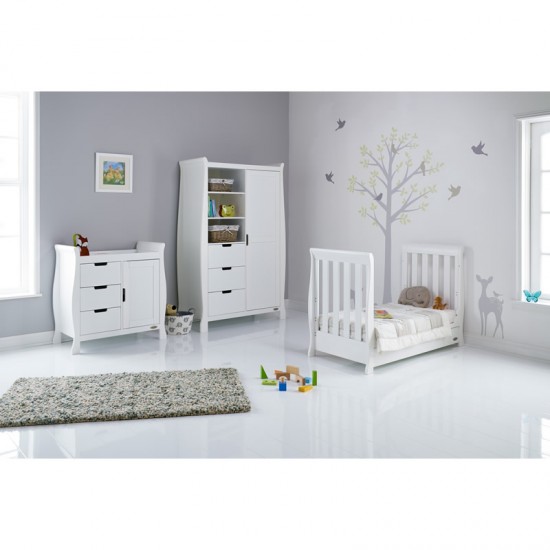 Obaby Stamford Mini Sleigh 3 Piece Room Set, White