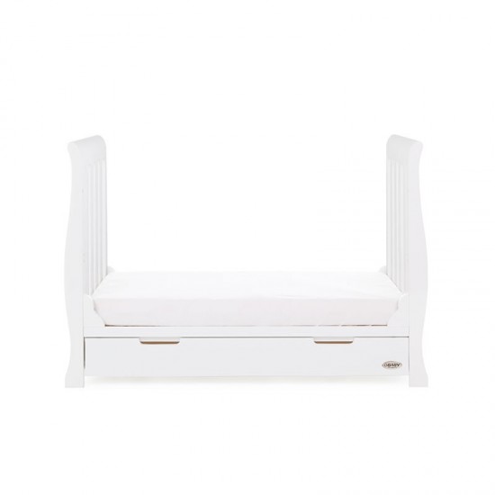 Obaby Stamford Mini Sleigh Cot Bed, White