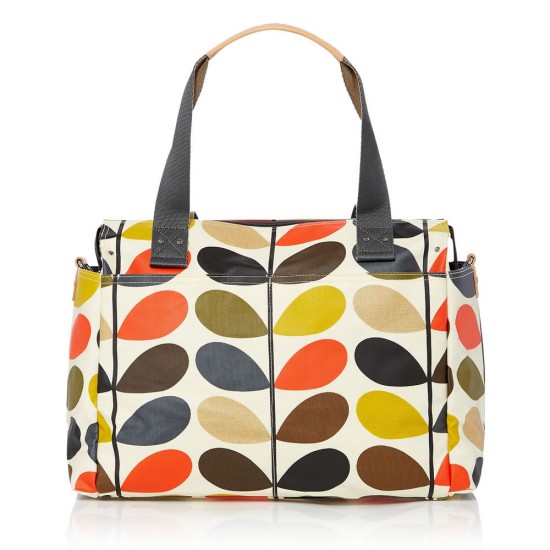 Orla Kiely Classic Multi Stem Zip Messenger Baby Changing Bag in Multi