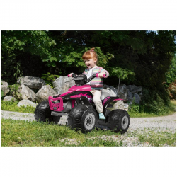 Peg Perego Corral T-Rex 330W 12v Quad Bike, Pink