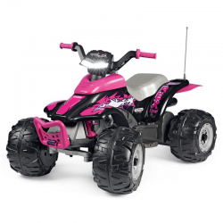 Peg Perego Corral T-Rex 330W 12v Quad Bike, Pink