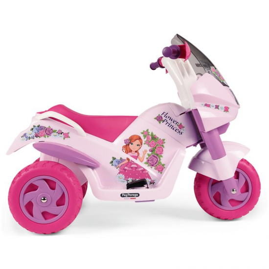 Peg Perego Flower Princess 6v Battery 3 Wheel Motorbike