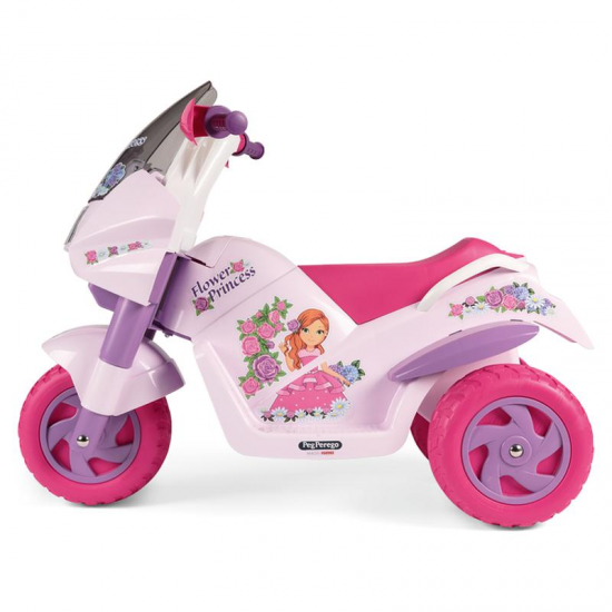 Peg Perego Flower Princess 6v Battery 3 Wheel Motorbike