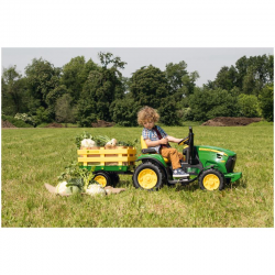 Peg Perego John Deere Ground Force 12v Tractor with Trailer